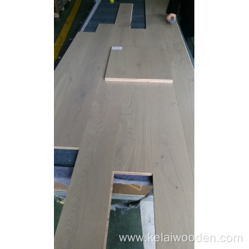 Grey color White Oak engineered wood floor